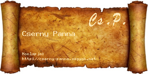Cserny Panna névjegykártya